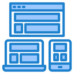 Obraz premium seo blue style icon
