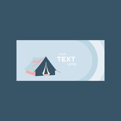 Flat Design Camping Background is simple and elegant