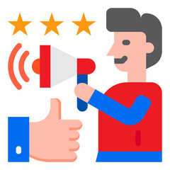 advertising flat style icon
