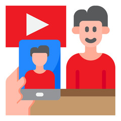 photography flat style icon