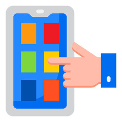 smartphone flat style icon