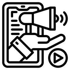 advertising outline style icon