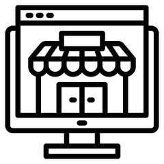 store outline style icon