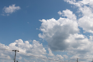 夏の空、入道雲
