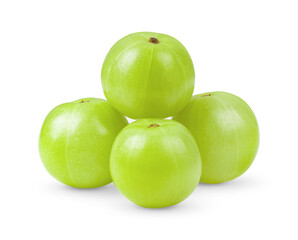 Indian gooseberries on white