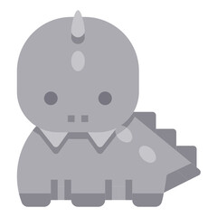 T rex flat icon