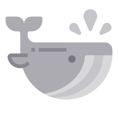 Whale flat icon