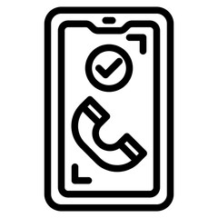 mobilephone outline style icon