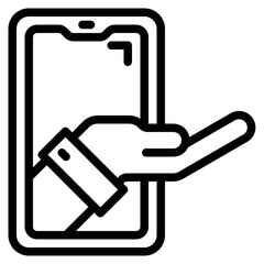 smartphone outline style icon