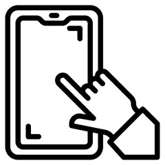 smartphone outline style icon