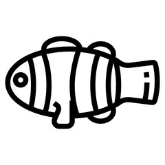 Clownfish line icon