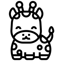Giraffe line icon