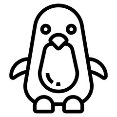 Penguin line icon