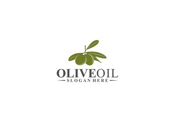 olive oil logo in white background