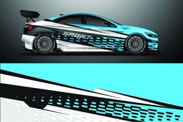 Car Wrap Design Vector , Livery Background Vehicle