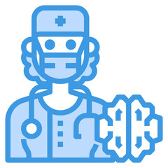 Doctor blue line icon