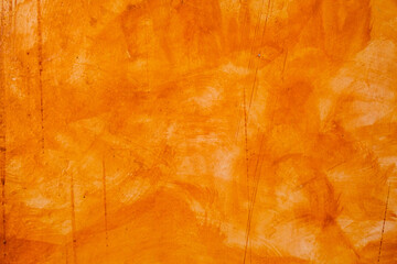 Textured wall brushed painted Background, Abstract Orange Oil Color.