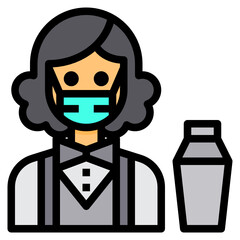 Bartender line icon