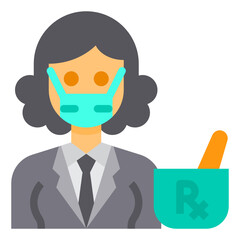 Phamacist flat icon