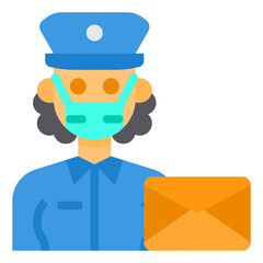 Postman flat icon