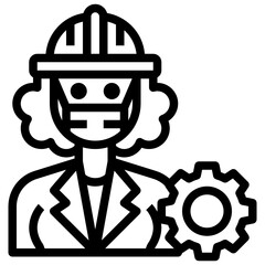 Engineer line icon