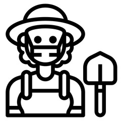 Farmer line icon