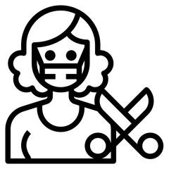 Hairstylist line icon