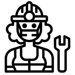 Mechanic line icon