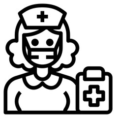 Nurse line icon