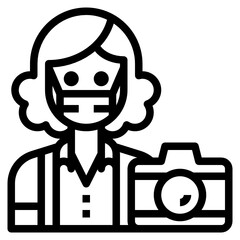 Photographer line icon