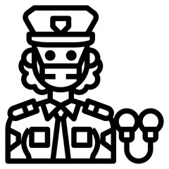 Police line icon