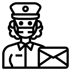 Postman line icon