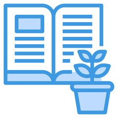 Learning blue line icon