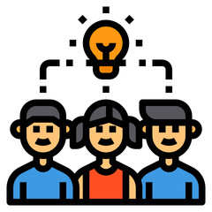 Brainstorm line icon