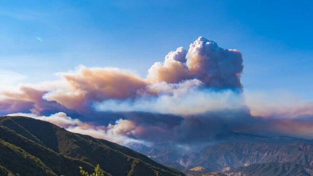 Timelpase - Pyrocumulus Cloud Formation with motion