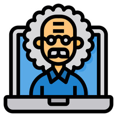 Professor line icon