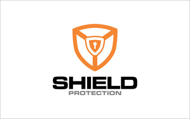 Illustration vector graphic of safe, lock, shield, and security logo design template