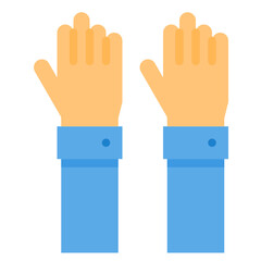 Raise Hand flat icon