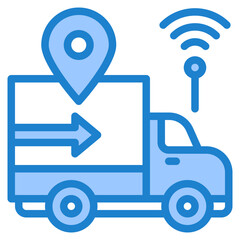 delivery blue style icon