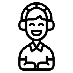 Headphone line icon
