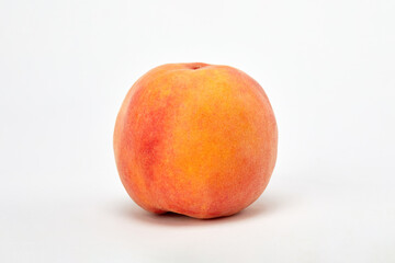 Fresh peaches and leaves