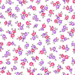 Seamless pattern with a beautiful bouquet of roses,