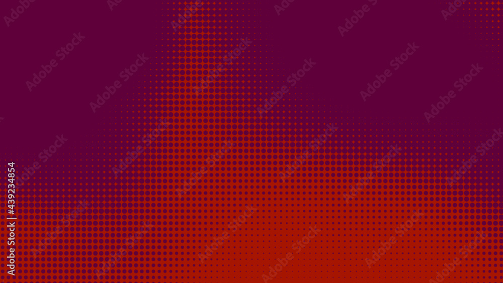 Poster dots halftone red purple color pattern gradient texture with technology digital background. dots pop