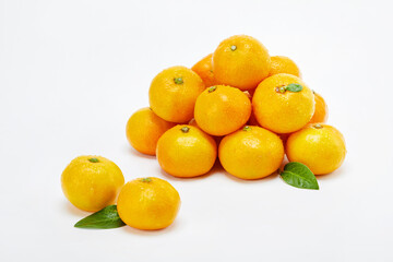 White background, fresh citrus, orange.