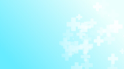 Medical green blue cross pattern healthcare background.