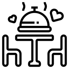 Dinner line icon
