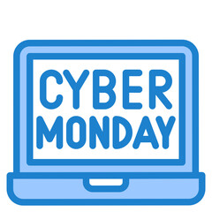 cyber monday blue style icon