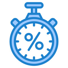 stopwatch blue style icon