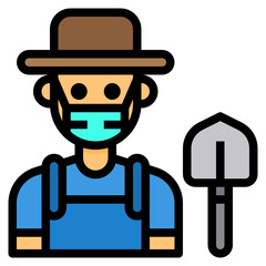 Farmer line icon