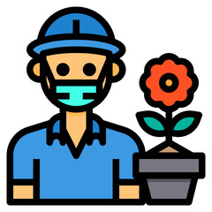 Gardener line icon